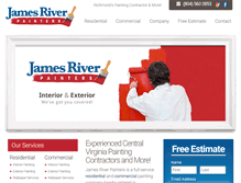 Tablet Screenshot of jamesriverpainters.com